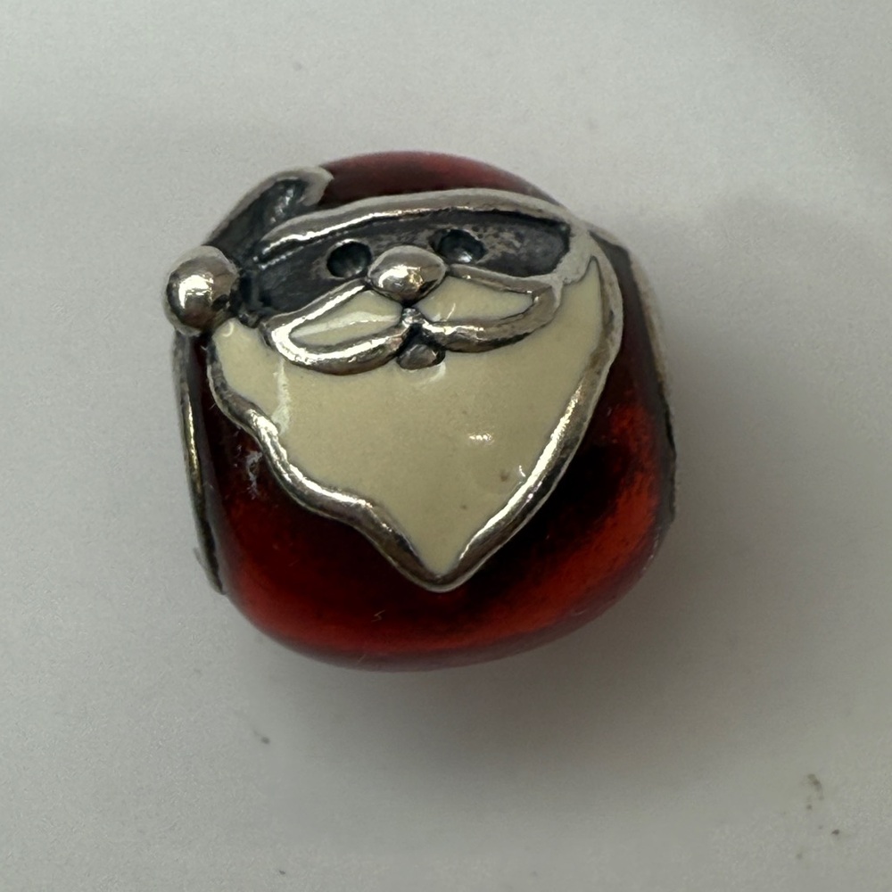 Red Enamel Santa Claus Charm – Fits Most European Charm Bracelets